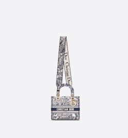 Medium Lady D-Lite Bag Blue Toile de Jouy Embroidery DIOR at Dior